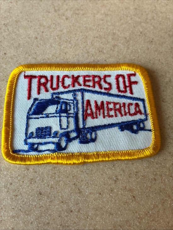 None Other - Truckers of America Embroidered Patch - Yellow Trim